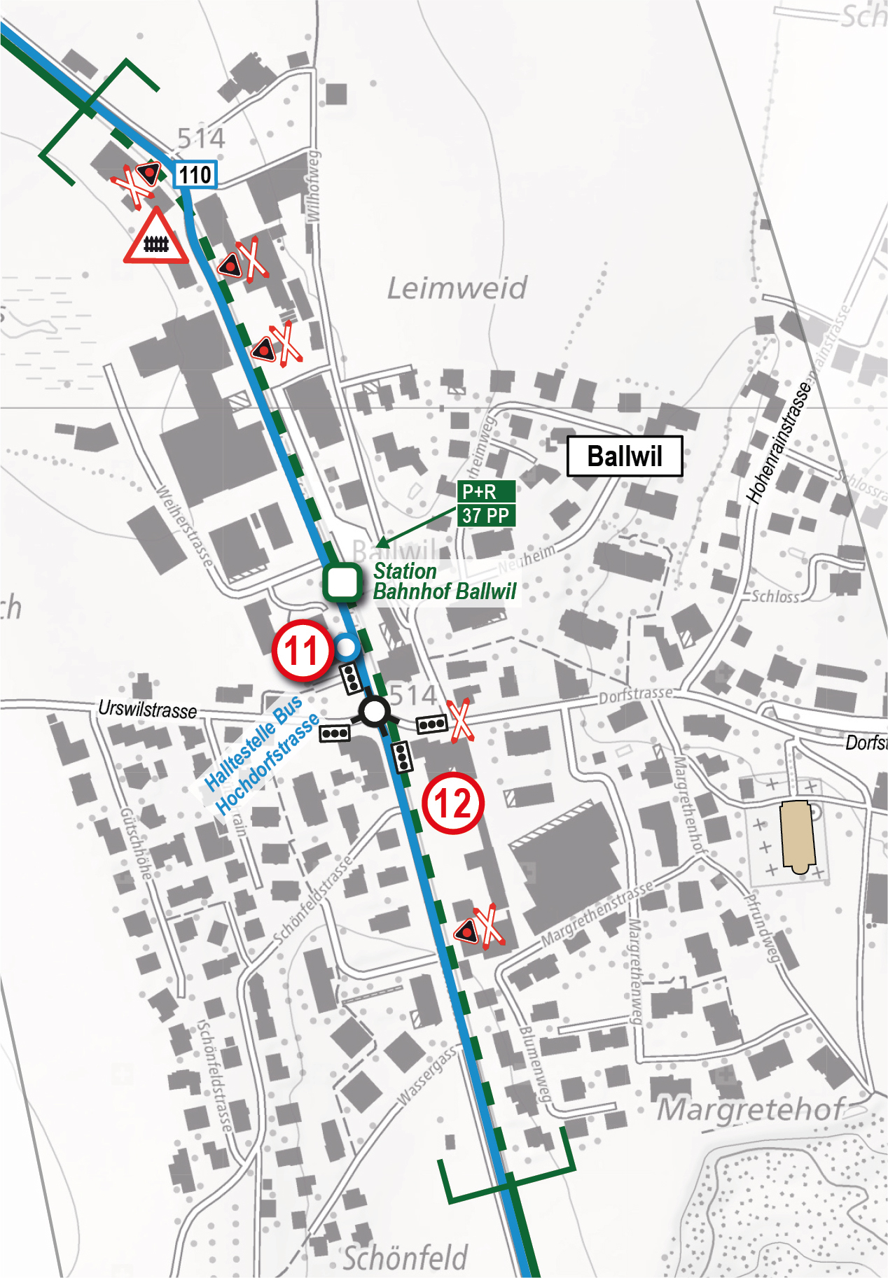 Machbarkeitsstudie Ballwil: Situationsplan