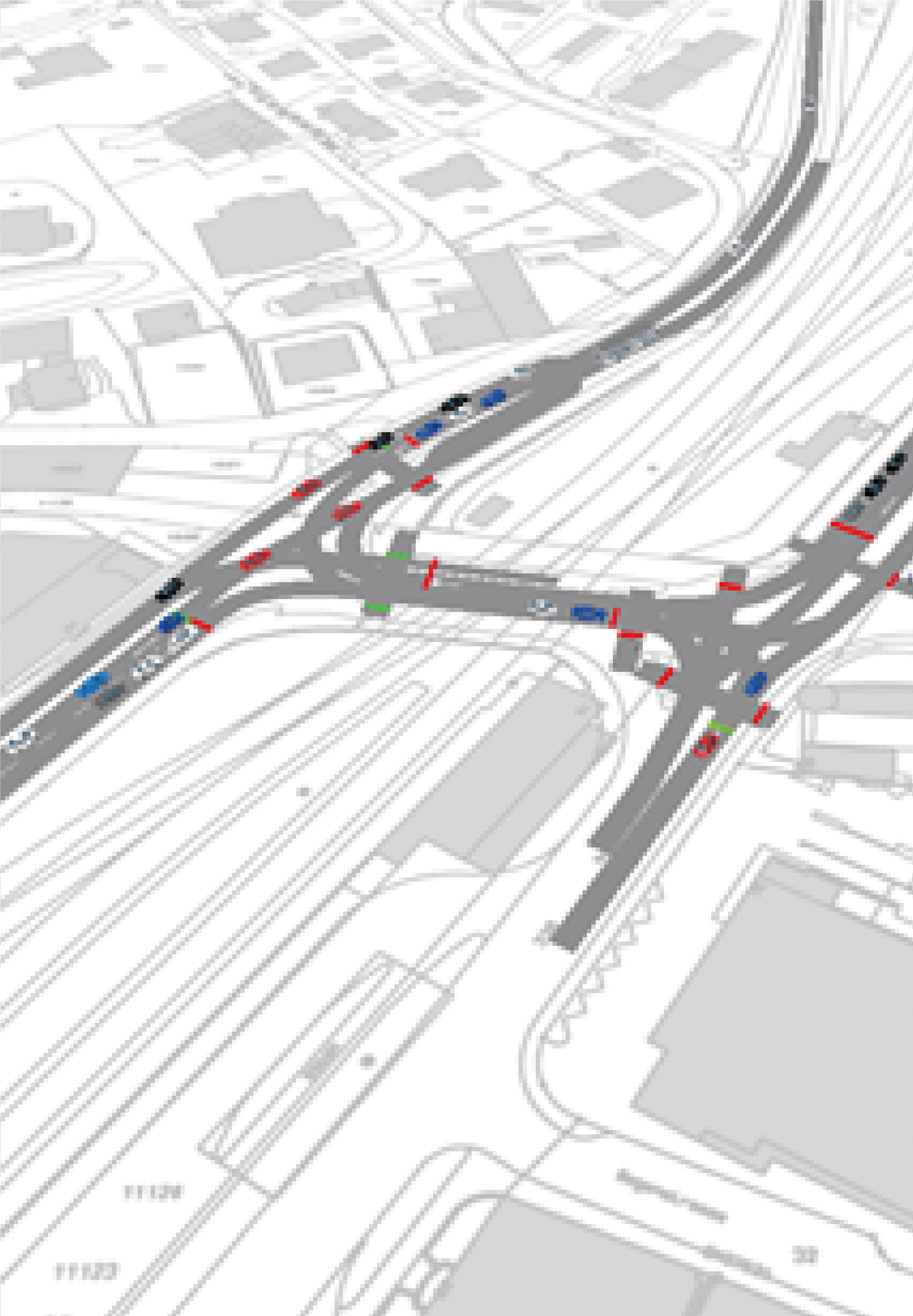 Simulations-Rendering Aufwertung Bereich Adlerunterführung / Schwabentor