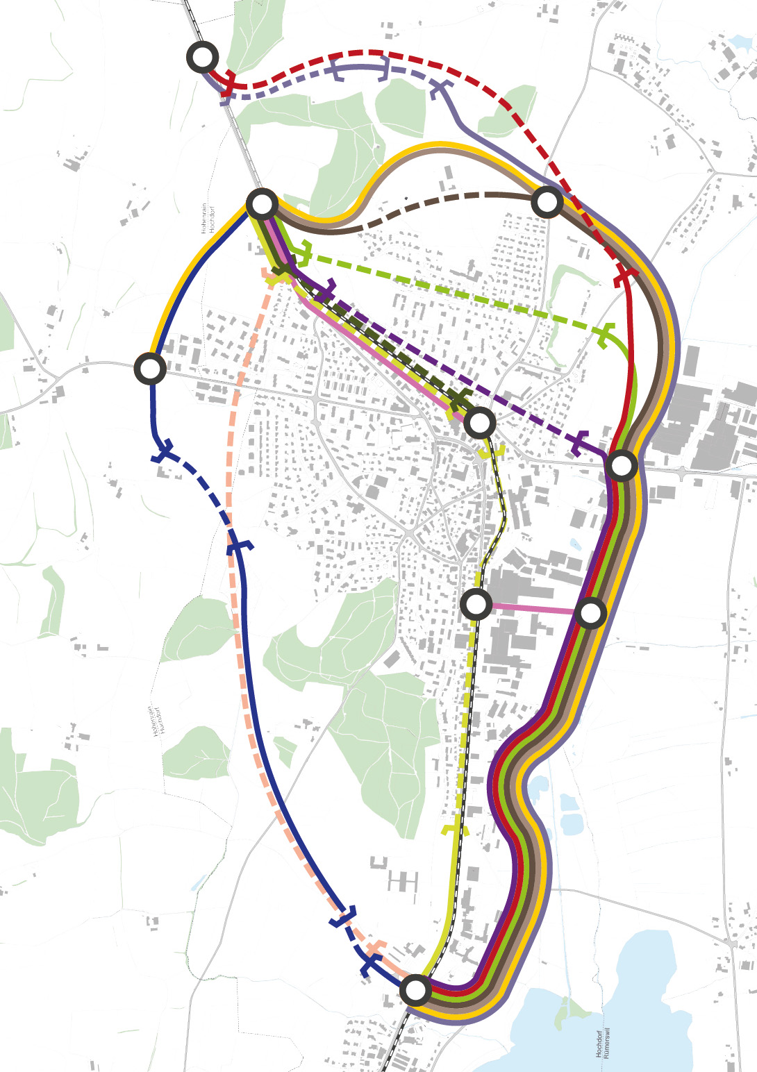 Umfahrung Hochdorf: Variantenfächer Bewertung Phase 1