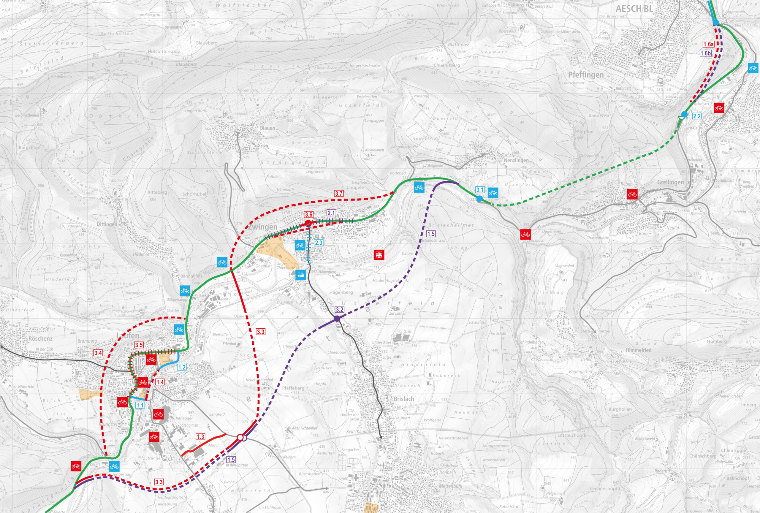 MIV-Massnahmen der Korridorstudie Basel-Delémont, Teilraum Laufental